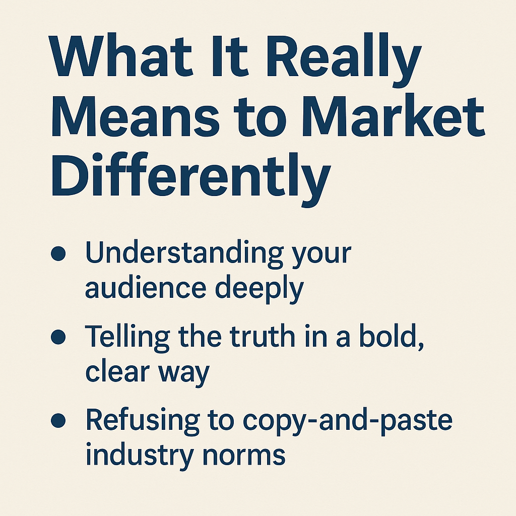What It Really Means to Market Differently