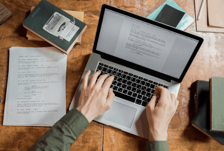 A writer working on a content refresh for a client