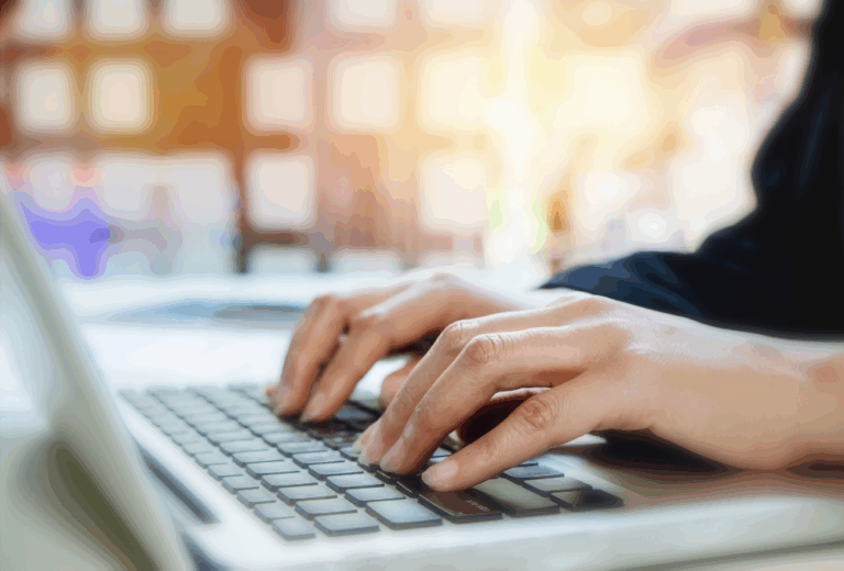 A person performing digital marketing steps on their website to see results fast.